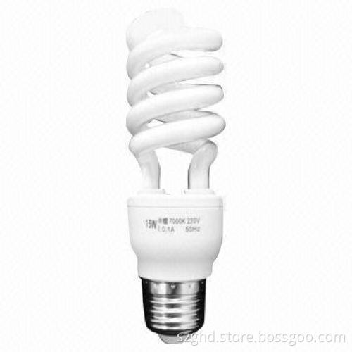 55W T5 Half Spiral CFLs, Energy-saving Lamp/E27/8,000 Hours and 220V Voltage